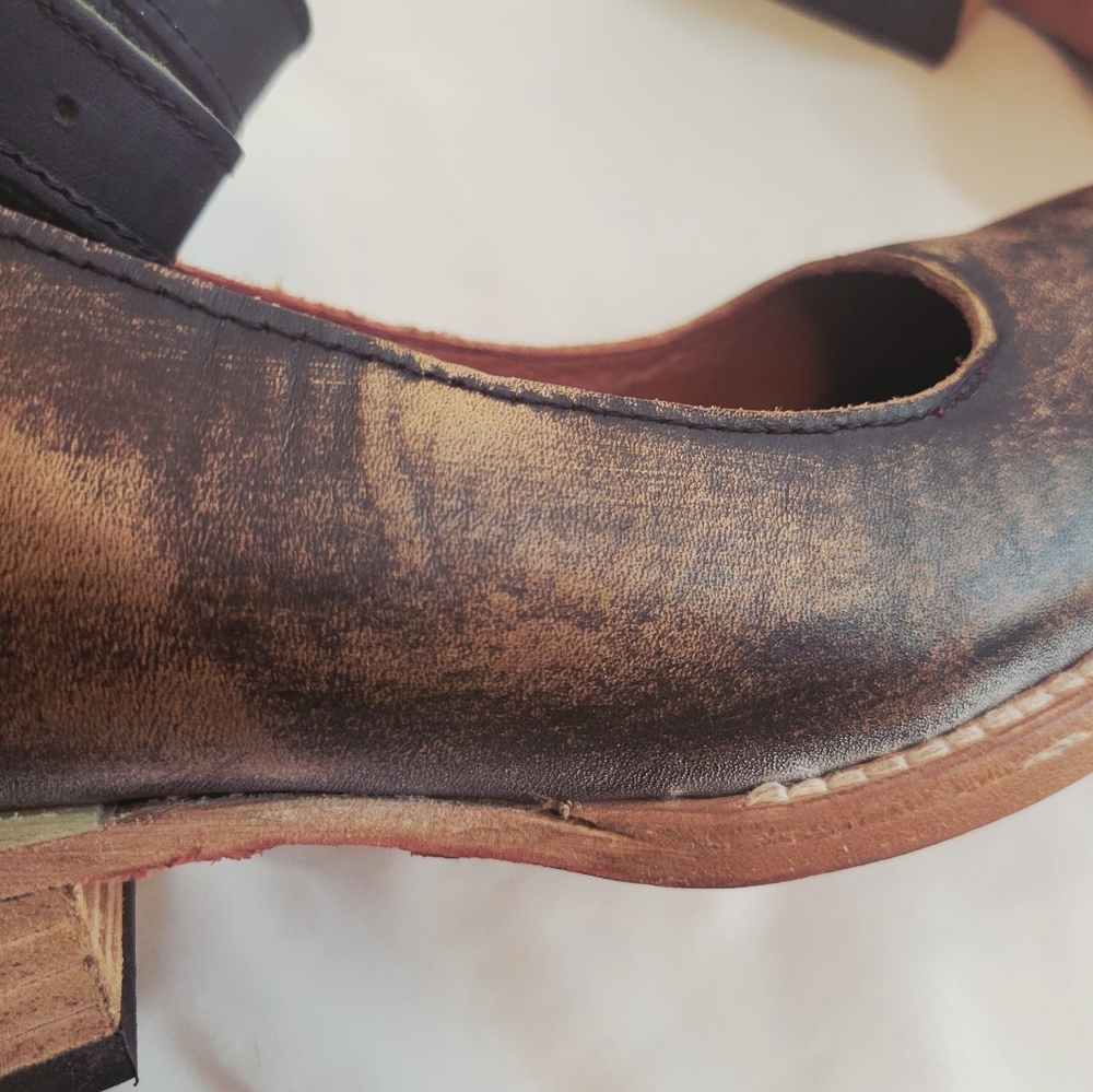 *SALE* Freebird by Steven Maribel Distressed Brown Leather Ankle Booties Moto 7 - Picture 13 of 13